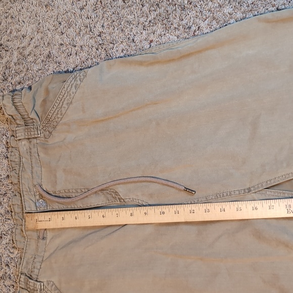 Maurices Khaki Softy Elastic Waist Pencil Skirt Front Slit SZ 16 - Picture 6 of 11